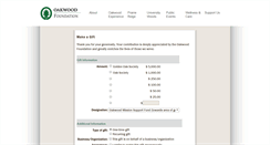Desktop Screenshot of oakwoodfoundationinc.org