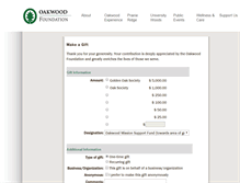 Tablet Screenshot of oakwoodfoundationinc.org